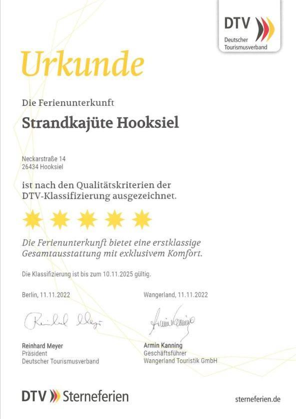 Strandkajuete Hooksiel Schillig Bagian luar foto