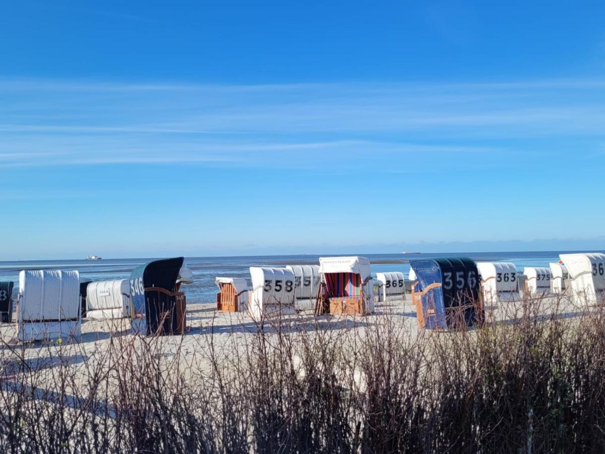 Strandkajuete Hooksiel Schillig Bagian luar foto