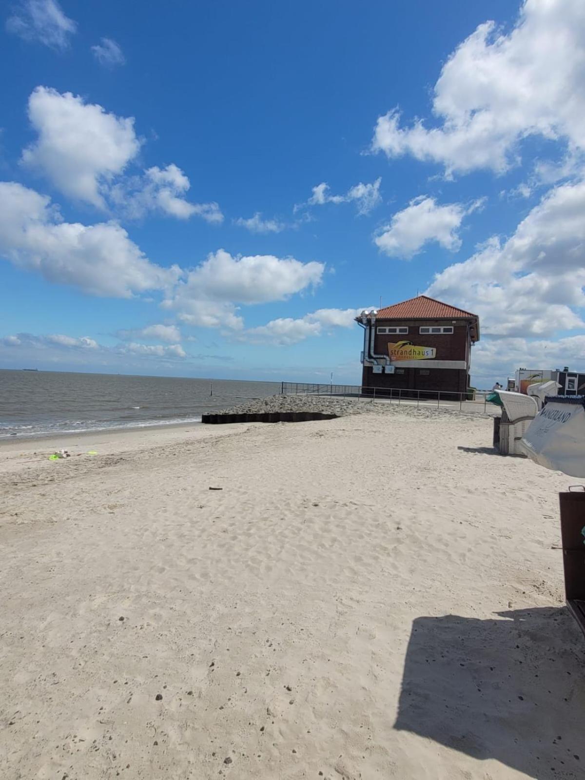 Strandkajuete Hooksiel Schillig Bagian luar foto